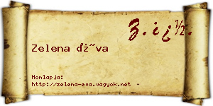 Zelena Éva névjegykártya
